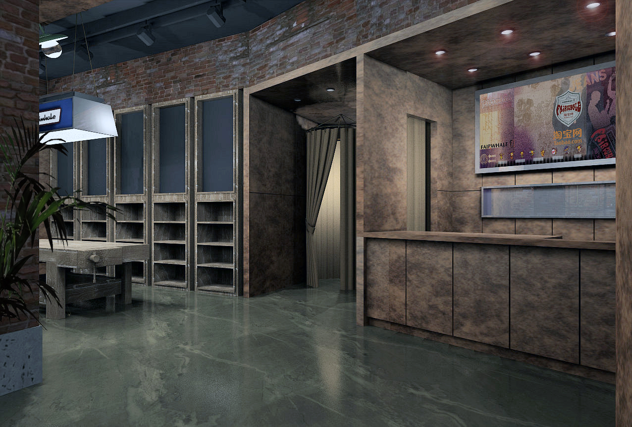 品牌男装专卖店CAD和效果图