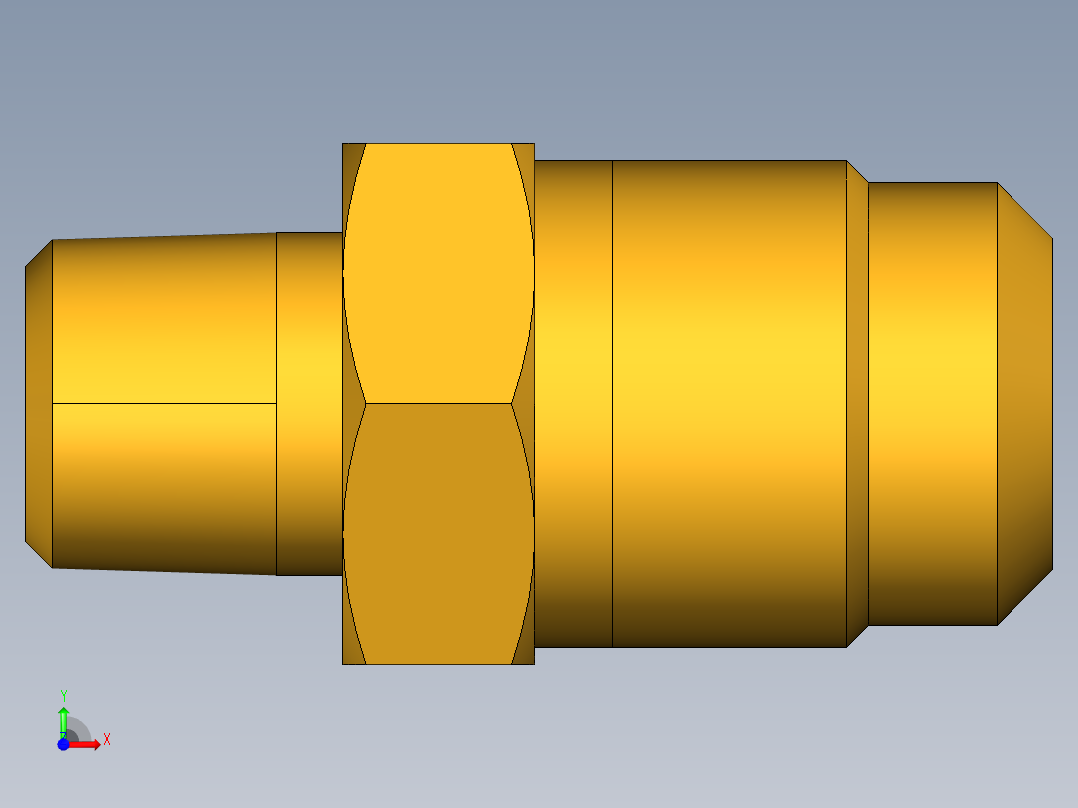 扩口式工业通用硬管接头Male Connector 48F-6-2前视图