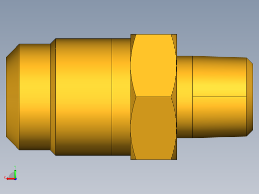 扩口式工业通用硬管接头Male Connector 48F-6-2后视缩略图