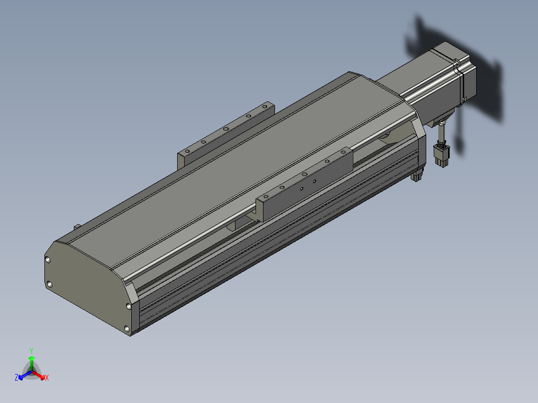东锦丝杆传动-直线滑台模组DH135-C-L10-S150-BC-P400W-C3主视图