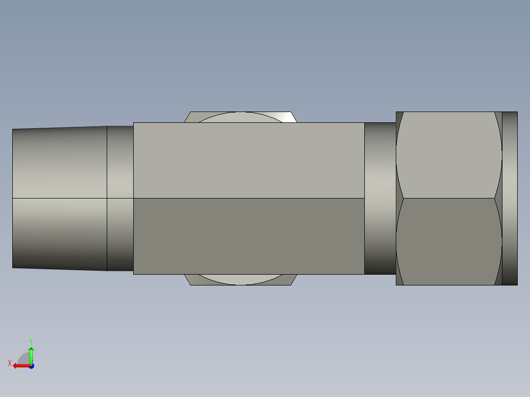 卡套式工业通用硬管接头16_rbu-s后视图
