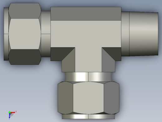 卡套式工业通用硬管接头16_rbu-s俯视缩略图