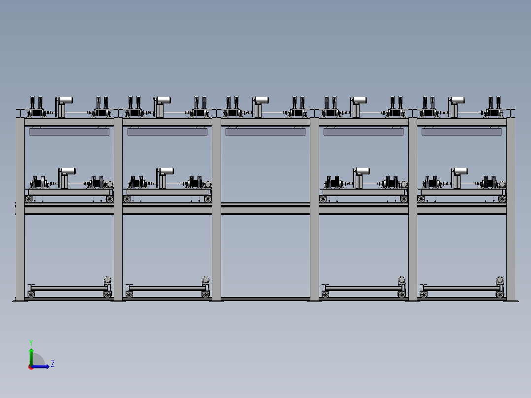 升降车库模型左视图