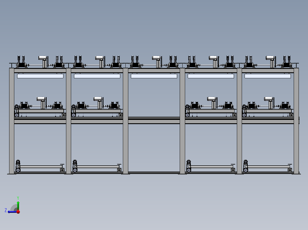 升降车库模型右视图