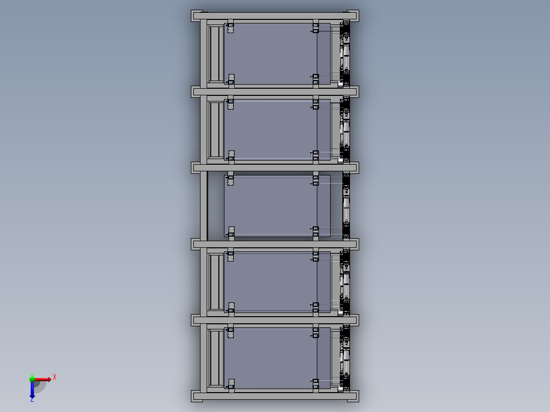 升降车库模型俯视图
