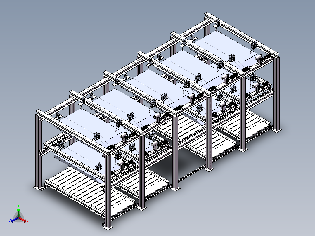 升降车库模型正等轴测图