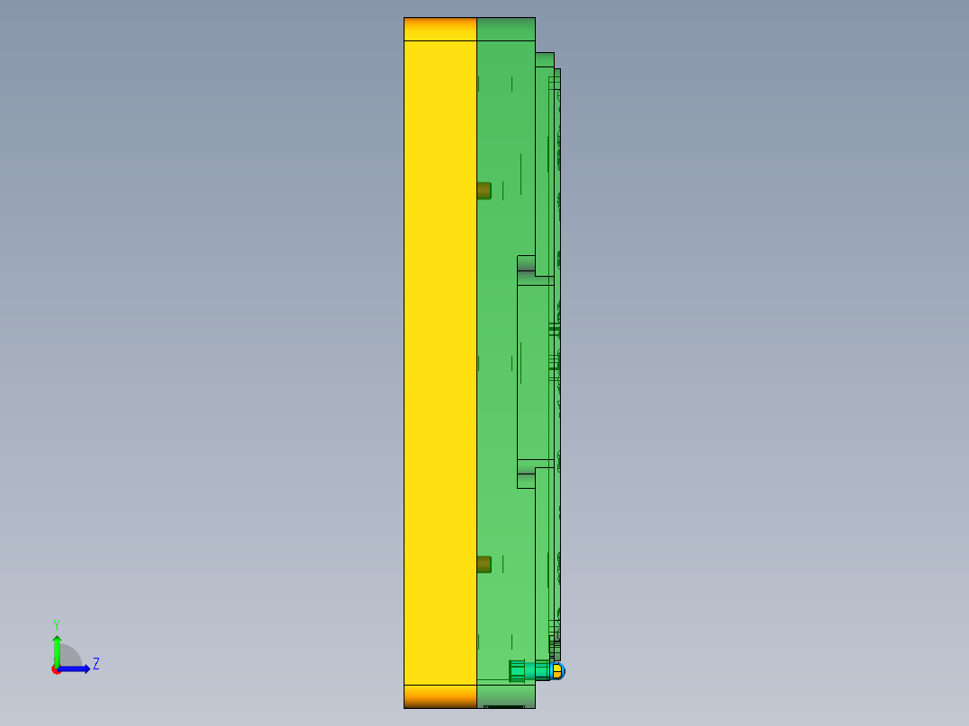 X1-A-笔记本CNC工装夹具三维模型CNC5-200727左视图
