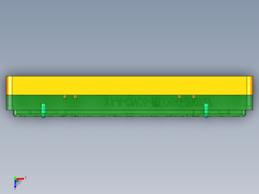 X1-A-笔记本CNC工装夹具三维模型CNC5-200727俯视图