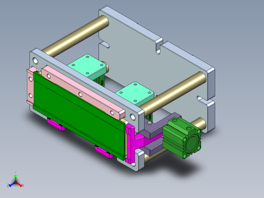窄长条铝板飞面CNC工装治具模型
