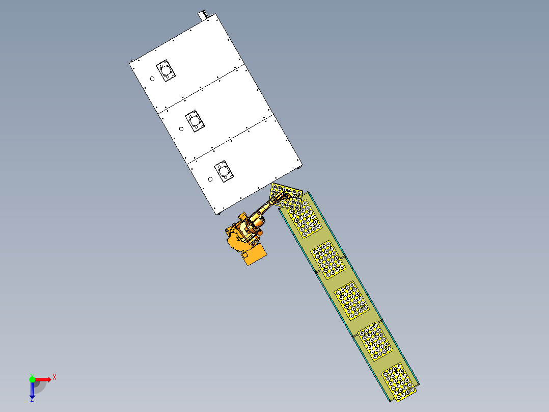 物料存放生产线俯视图