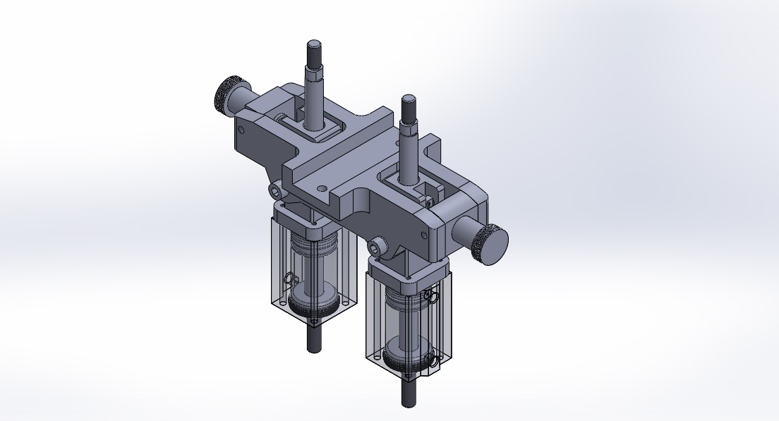 专用气动缸（带机械机构组合的双缸）40x16x50 mm