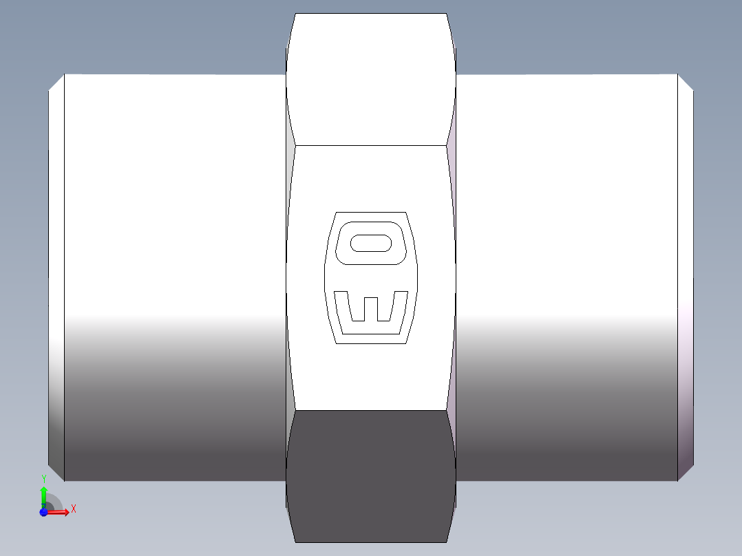 直通接头-G、1D-24前视图