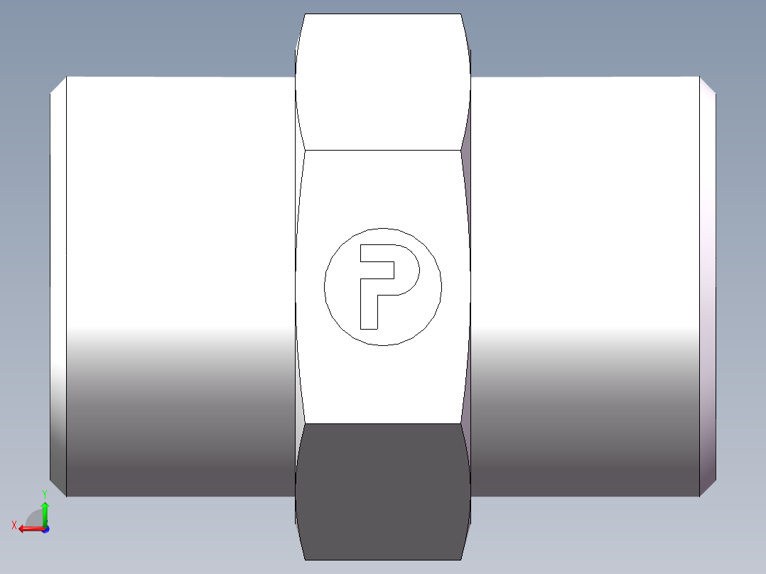 直通接头-G、1D-24后视图