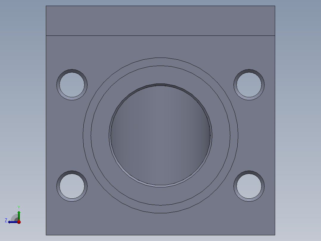 定制液压块右视图