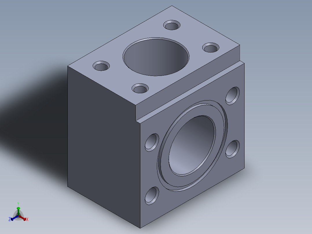 定制液压块正等轴测图