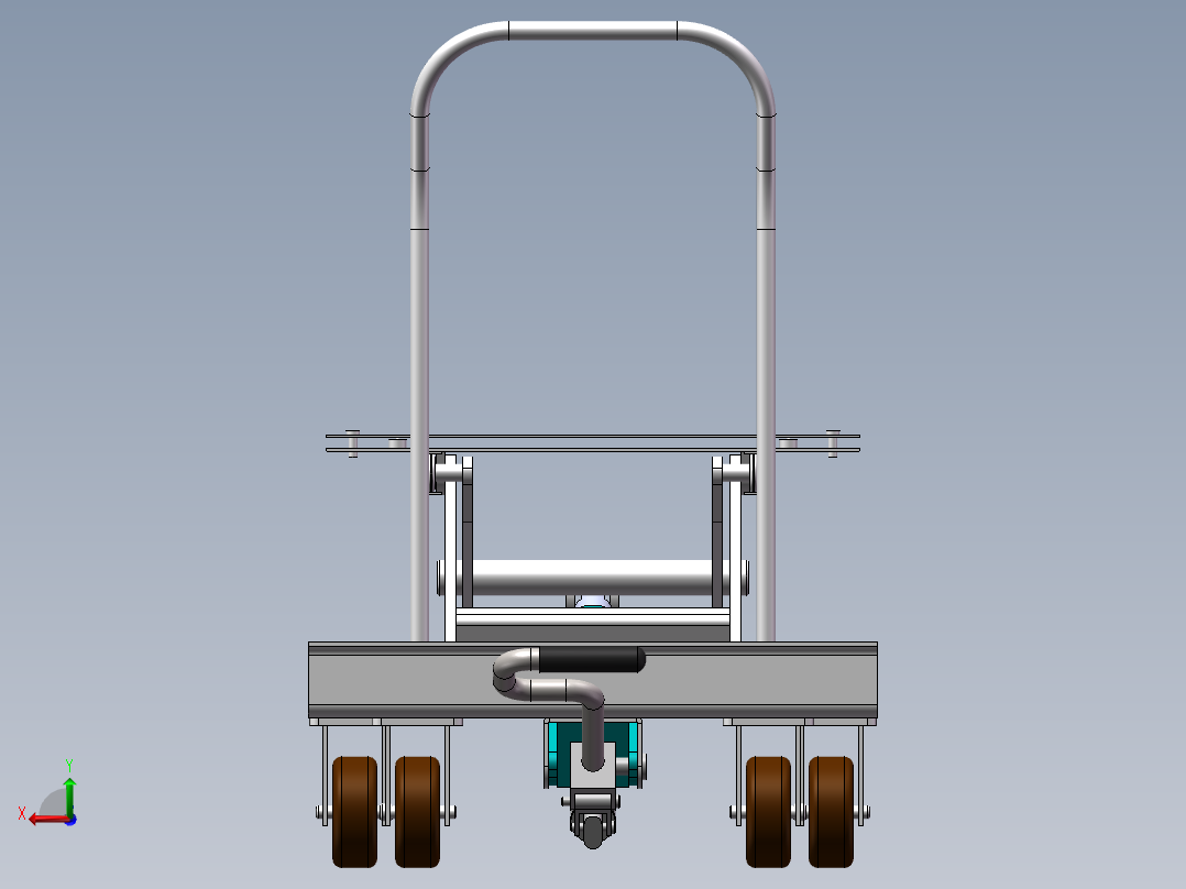 剪叉式升降机 、升降车三维图后视图