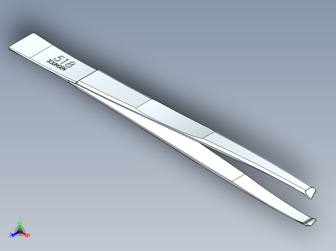 镊子(4)正等轴测图