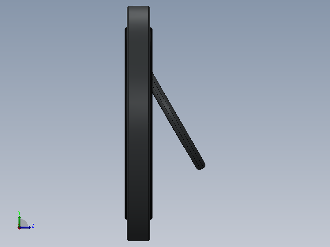 3款旋启式止回阀模型左视图