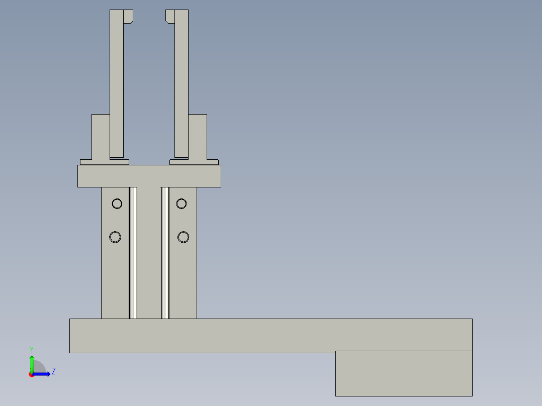 料篮夹具左视图