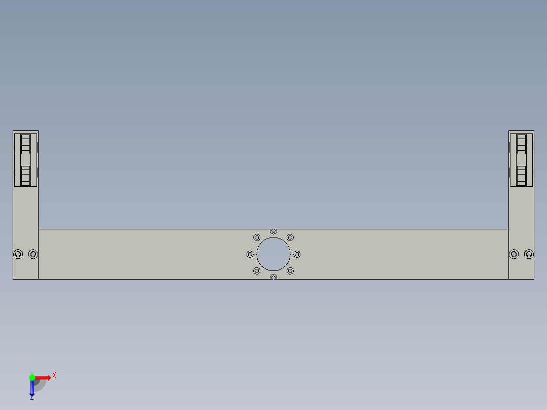料篮夹具俯视图