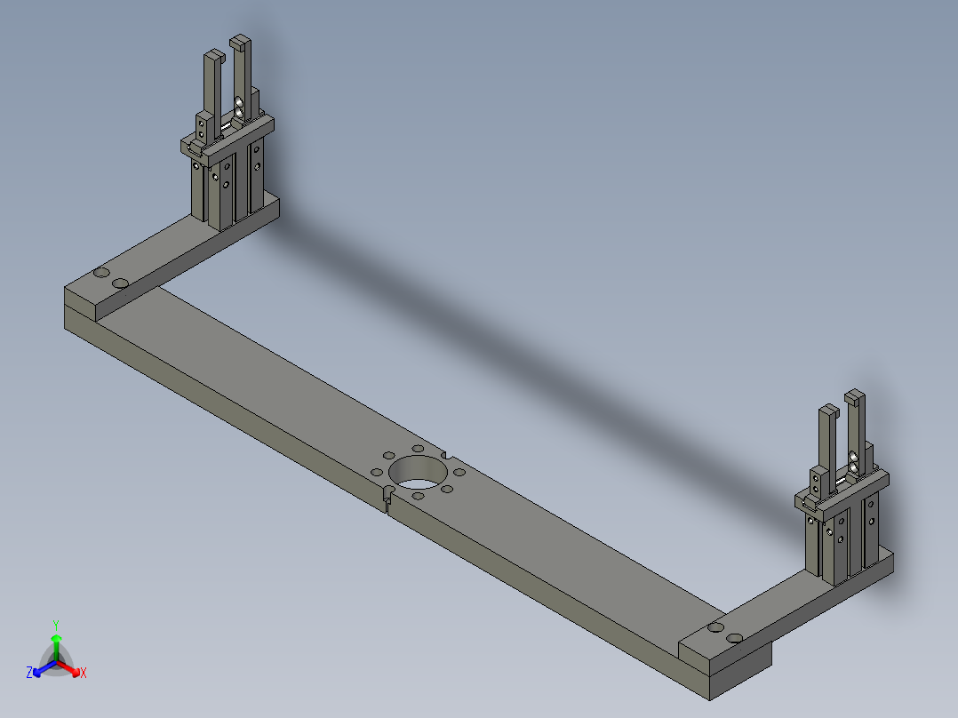 料篮夹具正等轴测图