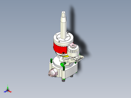 冲程发动机内部齿轮动力输出机构设计