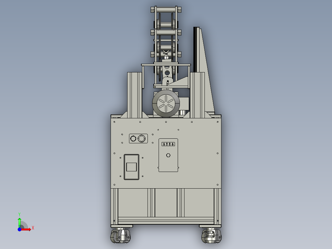 钣金件的应力消除整形机前视图