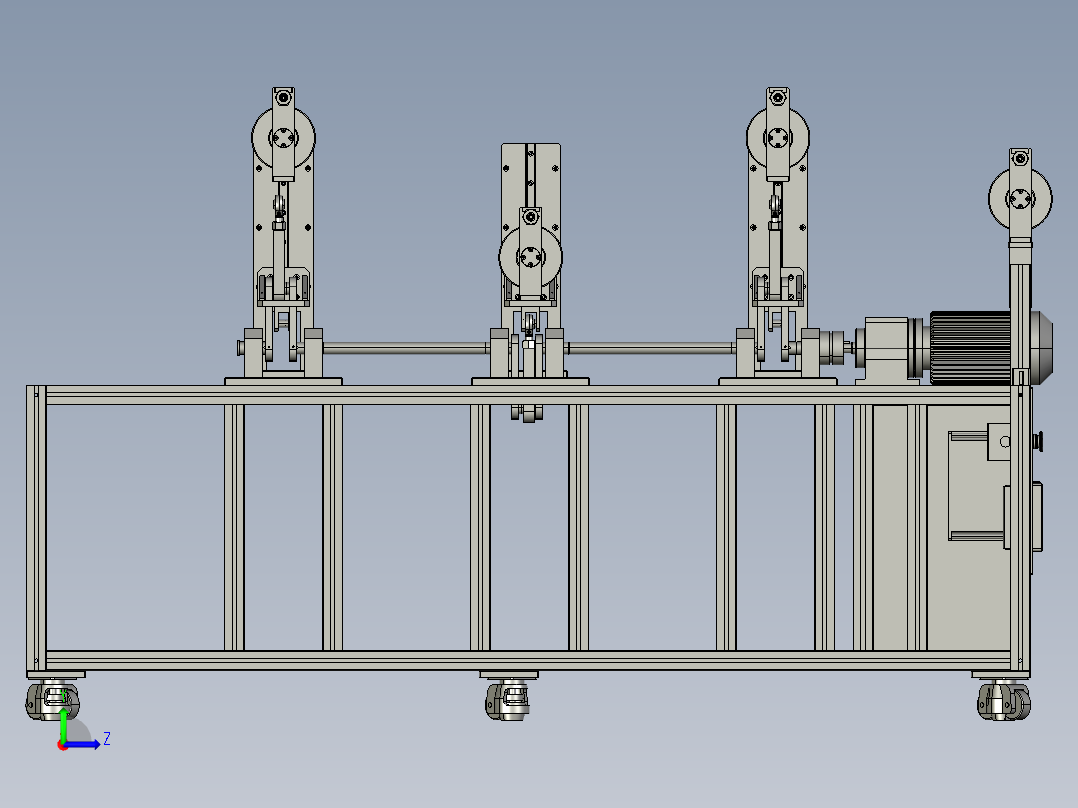 钣金件的应力消除整形机左视图