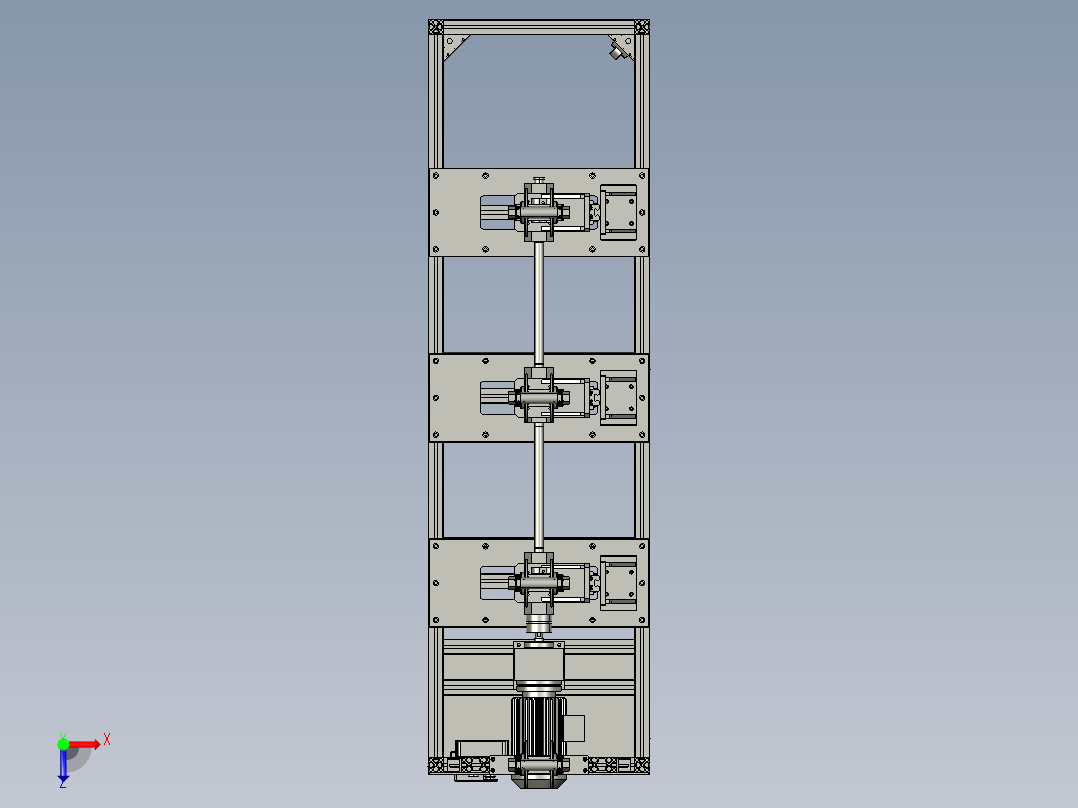 钣金件的应力消除整形机俯视图