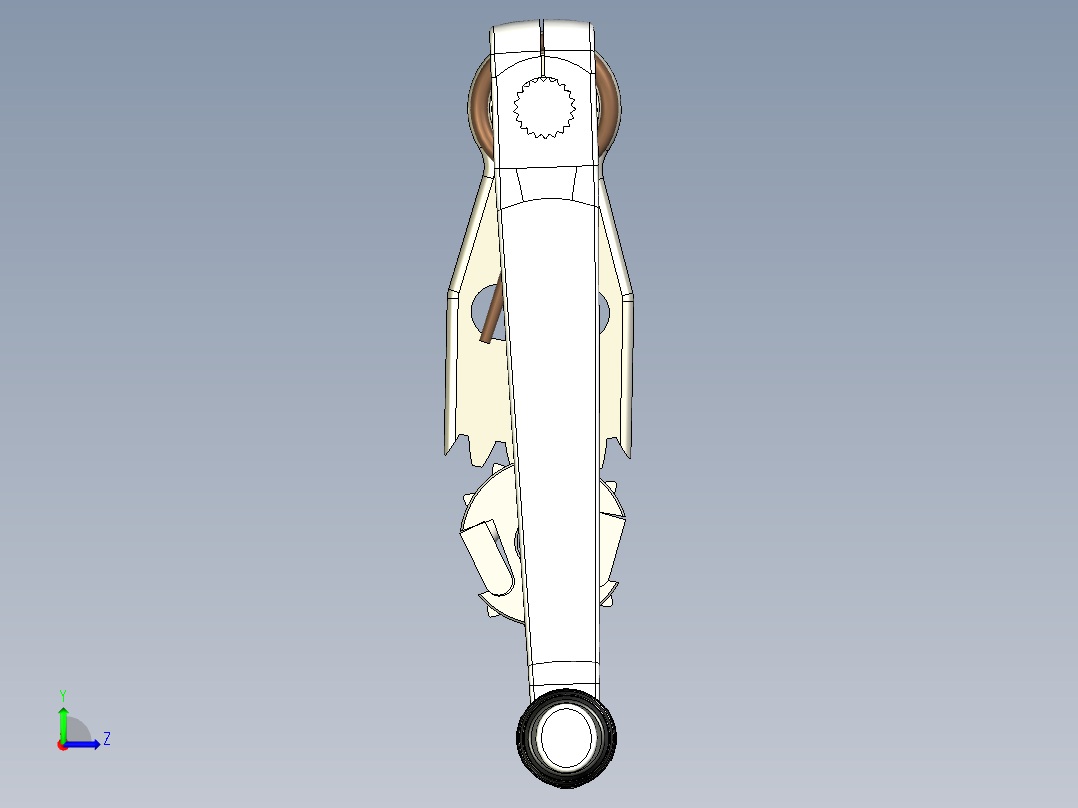 铃木 GT750 变速杆左视图