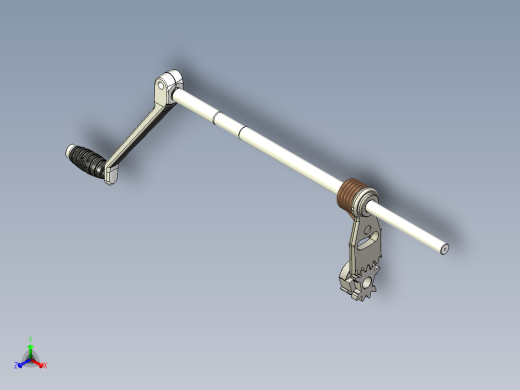 铃木 GT750 变速杆正等轴测缩略图