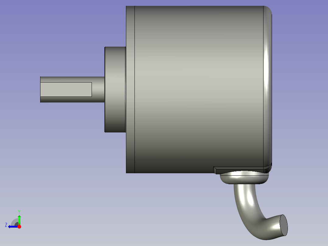 IP54-BRT38-6编码器右视图