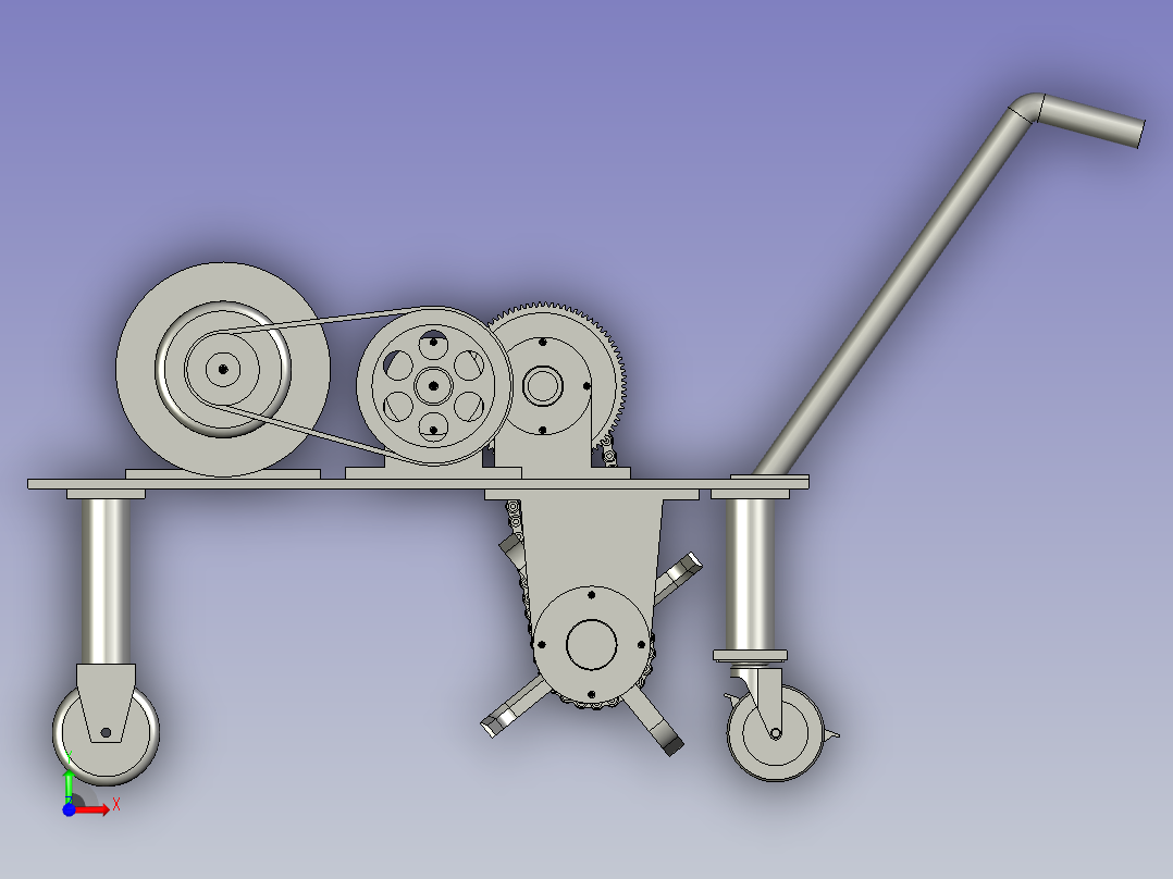 农业植保汽油剪草机前视图