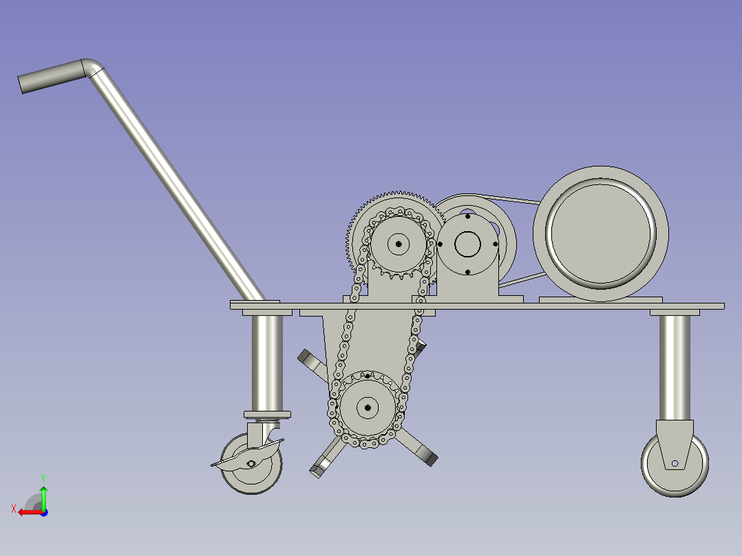 农业植保汽油剪草机后视图