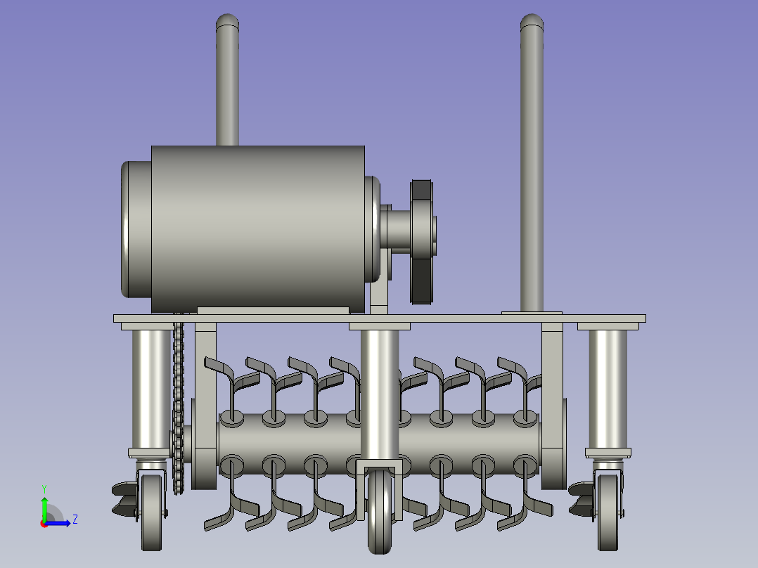 农业植保汽油剪草机左视图