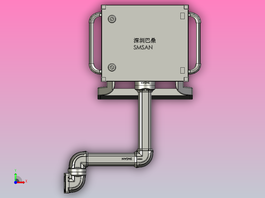 悬臂控制操控箱键盘支架-F2-墙座-转角-箱体连接器-250-300前视图