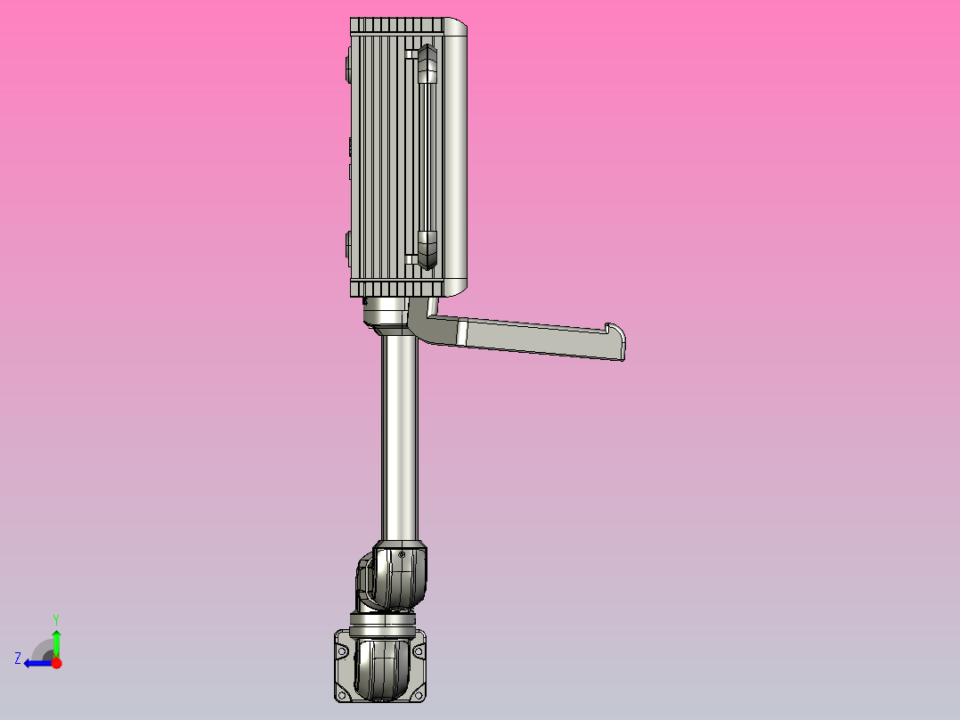 悬臂控制操控箱键盘支架-F2-墙座-转角-箱体连接器-250-300右视图