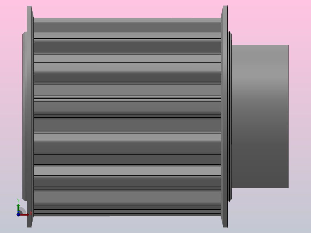 小凸缘型梯形齿同步带轮T10型_ST10DC-15-40-dc10-A前视图