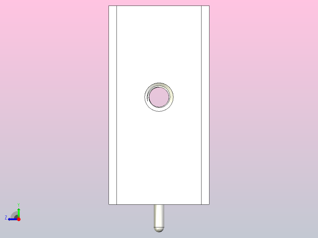 黑色散热器尺寸25 x 12 6 x 6 5 mm孔13 5mm销固定ipt右视图