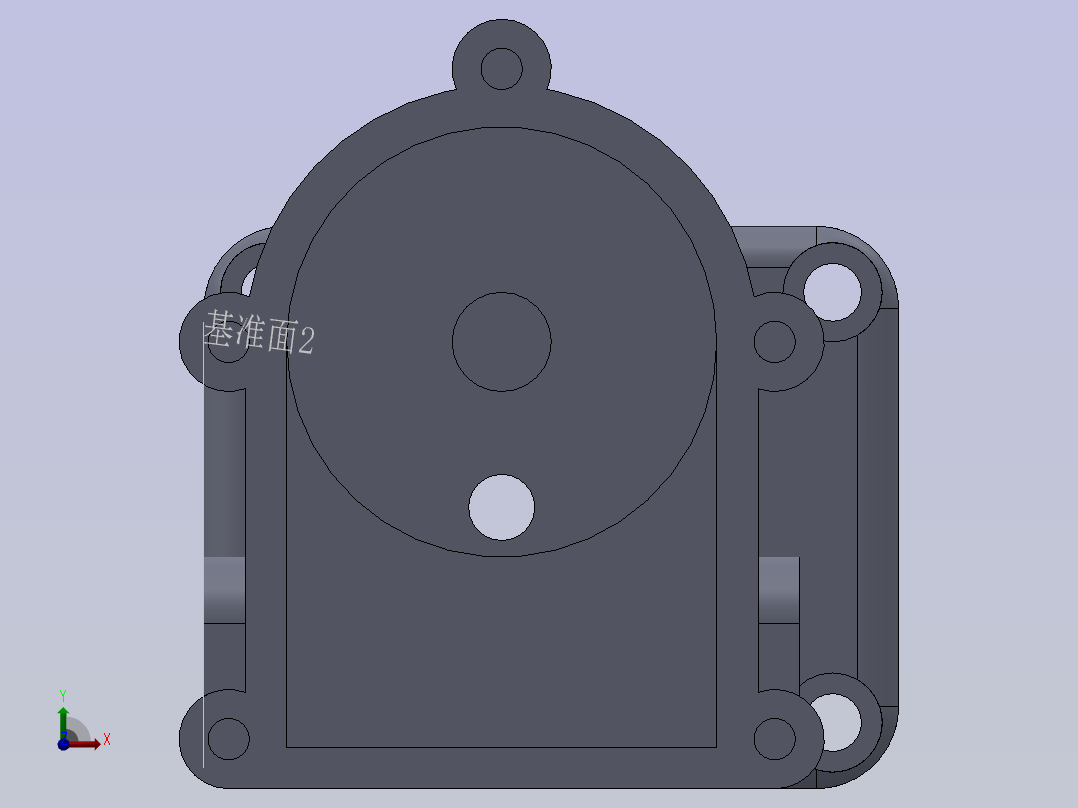 619157-泵体机械加工工艺规程及夹具设计=500(3D+2D+说明书+工艺卡）)前视图