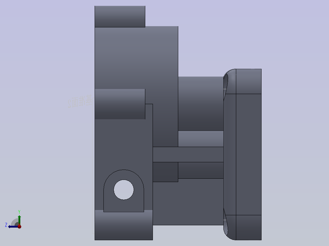 619157-泵体机械加工工艺规程及夹具设计=500(3D+2D+说明书+工艺卡）)右视图