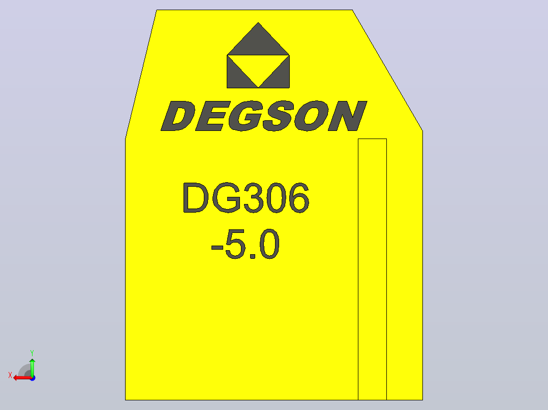 8针DG306 5黄色间距5毫米ipt后视图