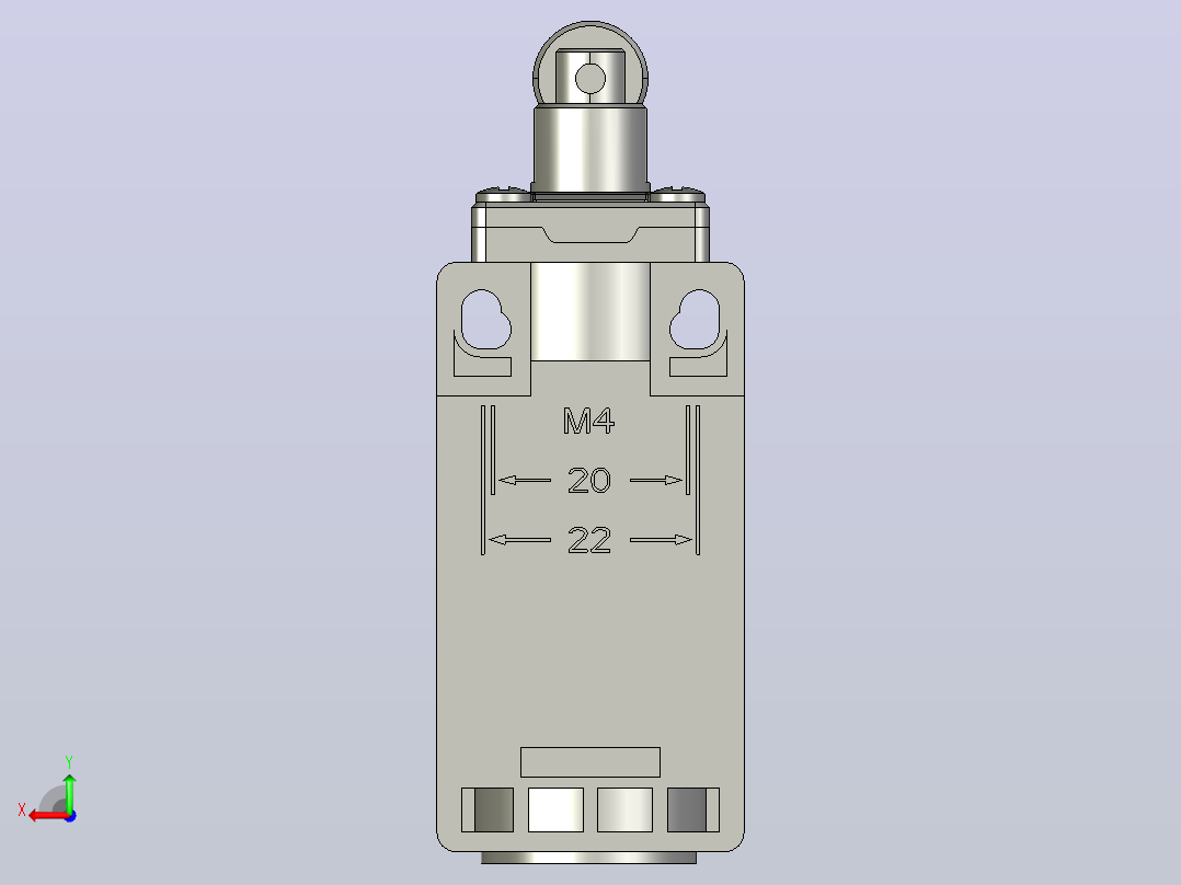 NKX3-12_ZM1行程开关三维模型202011后视图