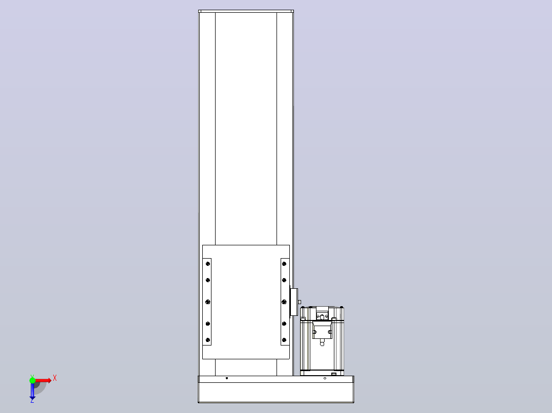 滚珠丝杠直线轴带导轨全封闭TPA-HCR-175D-2510C-L400-MR-Y-P75-N3俯视图