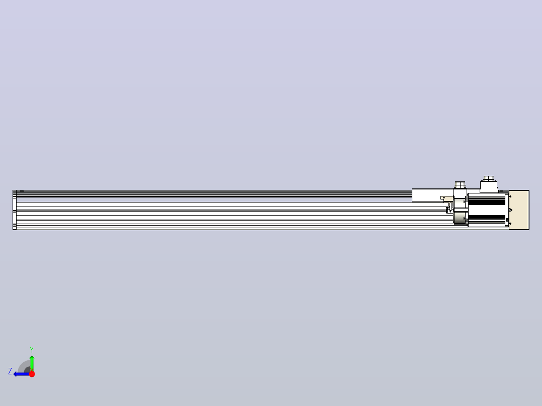 日规模组半封闭丝杆TPA-HNR-220D-3210C-L1100-ML-C-P1K-N3右视图
