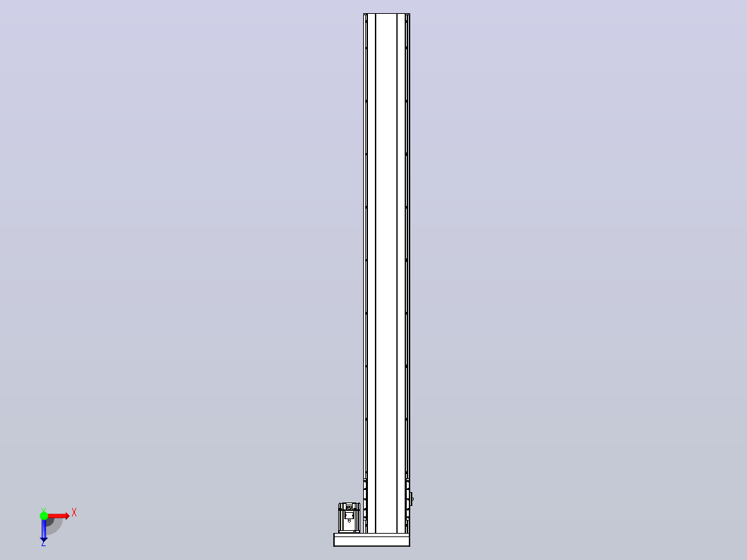 日规模组半封闭丝杆TPA-HNR-175D-2510C-L1700-ML-C-P75-N3俯视图
