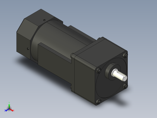 200W 微型减速电机[61K200GU-S3]正等轴测缩略图