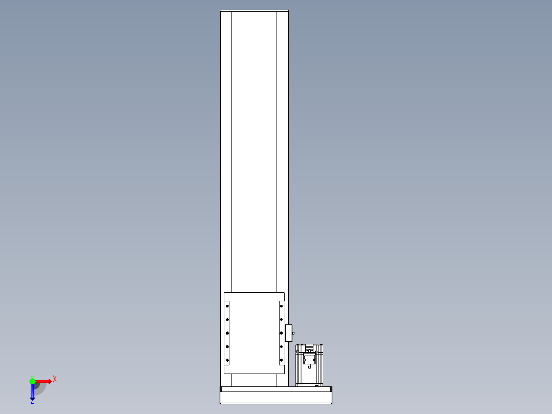 滚珠丝杠直线轴带导轨全封闭TPA-HCR-202D-2510C-L800-MR-Y-P75-N3俯视图
