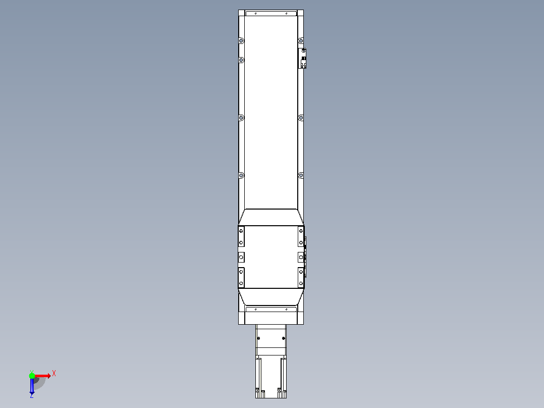 滚珠丝杠直线轴内置导轨TPA-GCR-170-2510C-L500-M-M75-N3俯视图