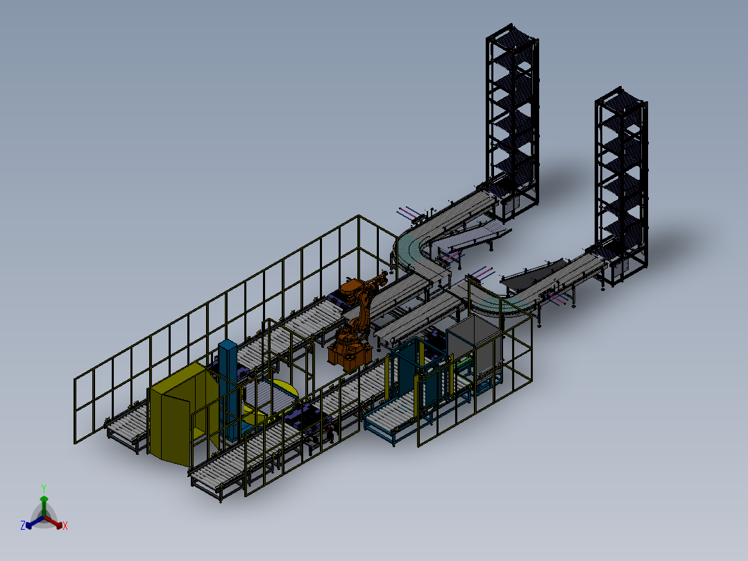 全自动码垛缠绕包装生产线